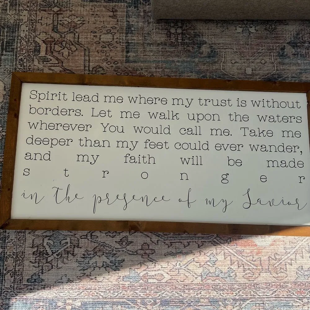 Smallwood Home 45” x 23” Large Inspirational White and Brown Wall Art Decor Wood